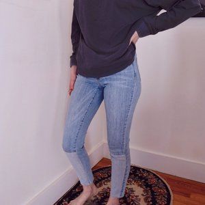 Mid-rise PacSun jeans with unique contrast front panel